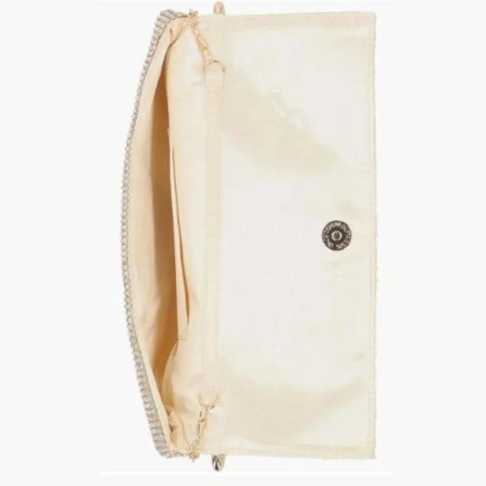Jessica McClintock Gold Isa Crystal Clutch Bag 51699